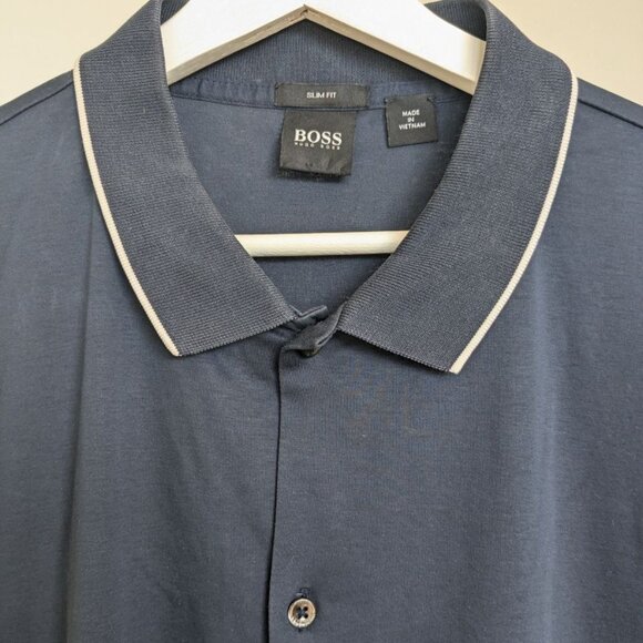 Hugo Boss Full Placket Polo Shirt - Picture 2 of 2